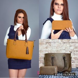 The perfect combo brown purse/crossbody bag